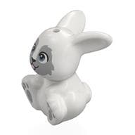 Animal, Bunny, Sitting with Light Bluish Grey Face, Eyes, Paws Print
