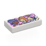 Tile 1 x 2 with Photo of Aliya, Autumn, Liann Print