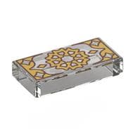 Tile 1 x 2 with Gold Decorations Print