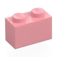 Brick 1 x 2 em Rosa quente
