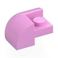 Brick Round, Curved 2 x 2 x 1, Corner em Rosa vivo
