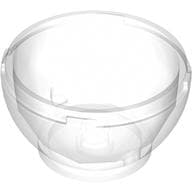 Pod, Round, Faceted 4 x 4 x 1 2/3 (Dragon Egg Bottom) em Transparente