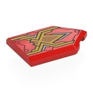 Tile Special 2 x 3 Pentagonal with Gold/Silver Spider Print