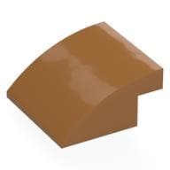 Brick Curved 4 x 4 x 1 2 / 3 em Nougat médio