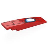 Brick Curved 8 x 2 No Studs with Black Webbing, White Spider Eye Print