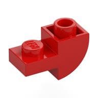 Brick Curved Inverted 1 x 2 with 1 x 1 Cutouts em Vermelho