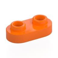 Plate Special 1 x 2 Rounded with 2 Open Studs em Laranja