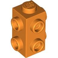 Brick Special 1 x 1 x 1 2/3 with 6 Studs on 3 Sides em Laranja