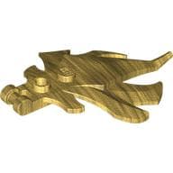Flames 5 x 7 x 1 x 1/3 with Studs, Handle em Dourado perolado