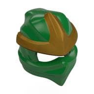 Wrap with Forehead Ridge with Gold 3 Point Emblem, Bow in Back Pattern