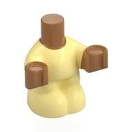 Minidoll Baby Body with Bright Light Yellow Body, Medium Nougat Hands Pattern