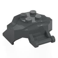 Large Figure Cover 4 x 3 x 2 with Bar, 4 Studs, Ridged em Cinza azulado escuro