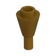 Cone 1 x 1 Inverted with Bar at Bottom (Ice Cream Cone) em Dourado perolado