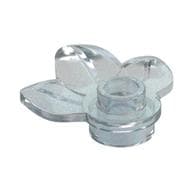 Plant, Plate 1 x 1 Round with 3 Leaves em Transparente opala