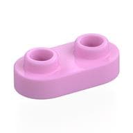 Plate Special 1 x 2 Rounded with 2 Open Studs em Rosa vivo