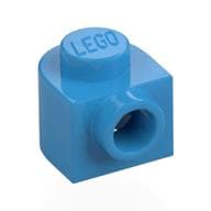 Plate Special 1 x 1 x 2/3 Half Round with Side Stud em Celeste escuro