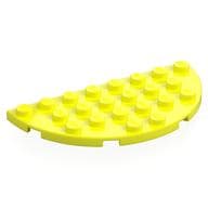 Plate Round Half 4 x 8 em Amarelo vibrante