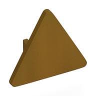 Road Sign Clip-on 2.2 x 2.667 Triangular with Open O Clip em Dourado perolado