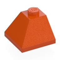 Brick Sloped 45° 2 x 2 Double Convex em Laranja avermelhado