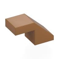 Brick Sloped 45° 2 x 1 with 2/3 Inverted Cutout and no stud em Nougat médio