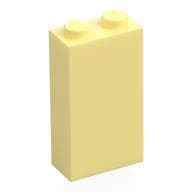 Brick 1 x 2 x 3 with Bottom Stud Holder em Amarelo vivo claro