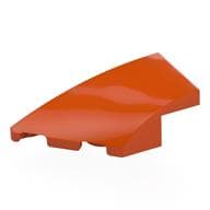 Brick Wedged, Curved 4 x 2 with Stud Notch Left em Laranja avermelhado