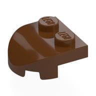 Brick Wedged, Rounded 2 x 2 with Curved Front, 2 Studs em Marrom avermelhado