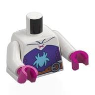 Torso, Dark Purple Panel, Medium Azure Spider, Nougat Belt Print, White Arms, Magenta Hands