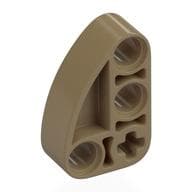 Technic Beam 2 x 3 L-Shape with Quarter Ellipse Thick em Bege escuro