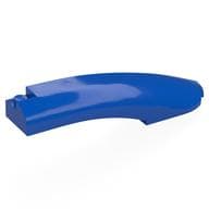Brick Round, Curved 10 x 2 x 2 with Rounded End Right em Azul