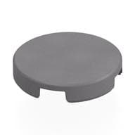 Tile Round 2 x 2 with Bottom Stud Holder em Prata fosco