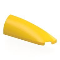 Brick Round, Curved Double 1 x 4 with Stud Notch Right em Amarelo
