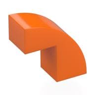 Brick Curved 1 x 2 x 1 2/3 with 1 Cutout em Laranja