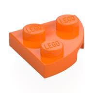 Plate Round Corner 2 x 2 em Laranja