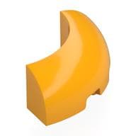 Brick Round Corner 3 x 3 x 1 No Studs em Laranja vivo claro