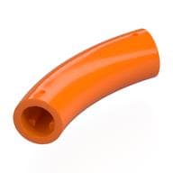 Brick Round 1 x 1 D. Tube with 45° Elbow and Axle Holes (Crossholes) at Each End em Laranja
