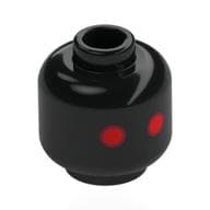 Minifig Head Jawa, Red Eyes
