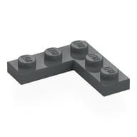 Plate 3 x 3 Corner em Cinza azulado escuro
