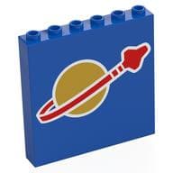 Panel 1 x 6 x 5 with Classic Space Logo Print