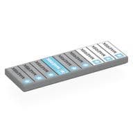Tile 2 x 6 with Grey, Azure, White MEARSK Shipping Containers Print