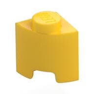 Brick Round, Quarter 1 x 1 em Amarelo