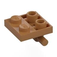 Plate Special 2 x 2 with Horizontal T-Bar Underneath em Nougat médio