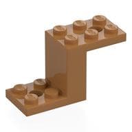 Bracket 5 x 2 x 2 1/3 with Holes, Inside Stud Holder em Nougat médio