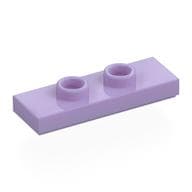 Plate Special 1 x 3 with 2 Studs with Groove and Inside Stud Holder (Jumper) em Lavanda