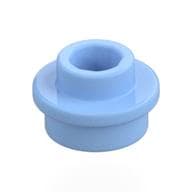 Plate Round 1 x 1 with Open Stud em Azul vivo claro