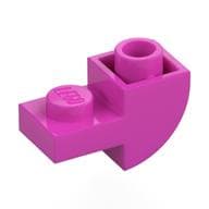 Brick Curved Inverted 1 x 2 with 1 x 1 Cutouts em Rosa escuro