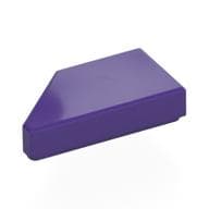 Tile 1 x 2 with Stud Notch Right em Roxo escuro