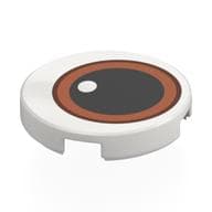 Tile Round 2 x 2 with Eye, Nougat Iris, Large Black Pupil Print
