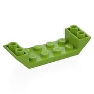 Brick Sloped Inverted 45° 6 x 2 Double with 2 x 4 Recessed em Verde-limão