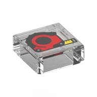 Tile 1 x 1 with Red Tape Measure Print